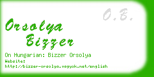 orsolya bizzer business card